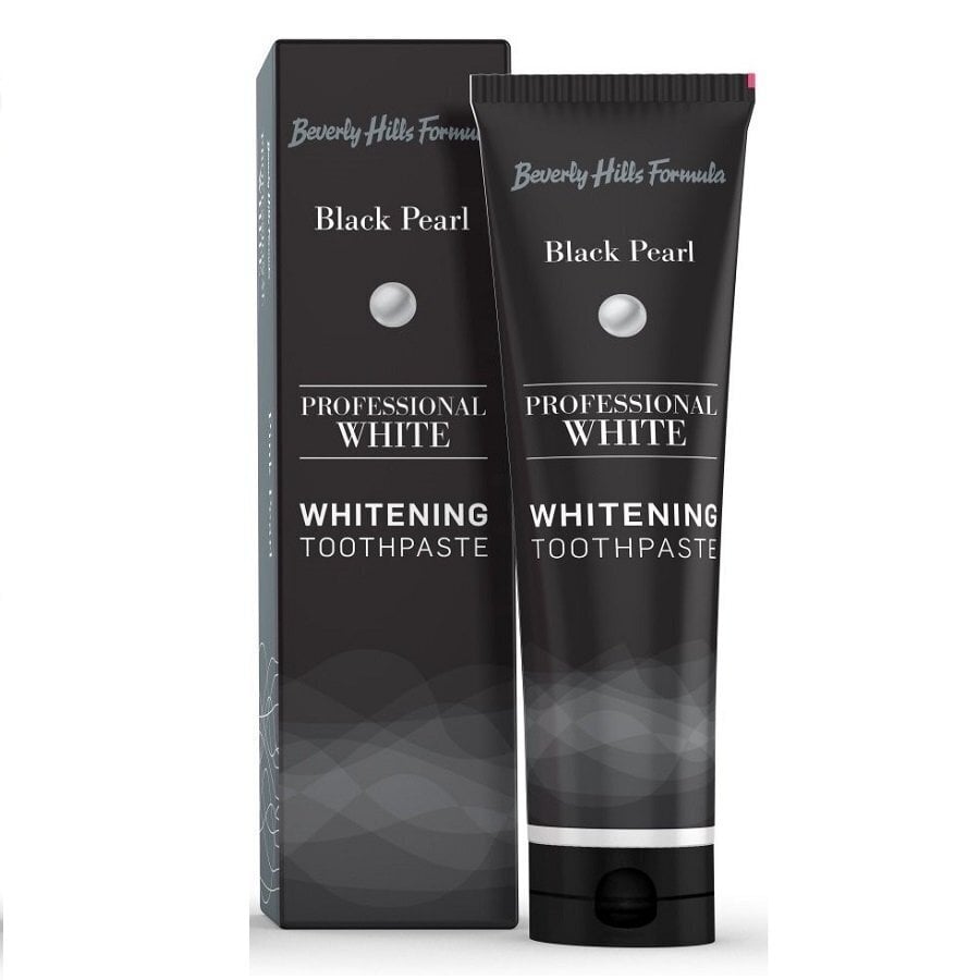 Valgendav hambapasta Beverly Hills Professionals White Black Pearl 100 ml цена и информация | Hambaharjad, hampapastad ja suuloputusvedelikud | hansapost.ee