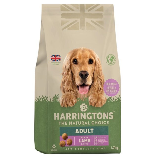 Harringtons Complete koertele koos lambaliha ja riisiga, 1,7 kg цена и информация | Koerte kuivtoit ja krõbinad | hansapost.ee
