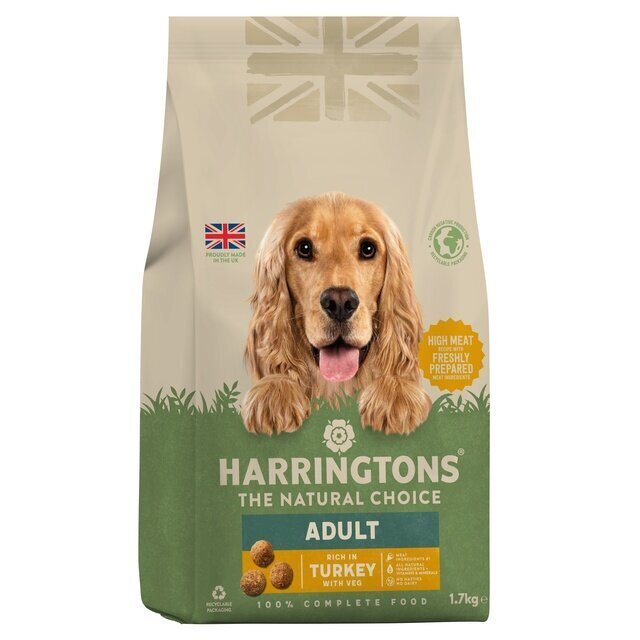 Harringtons Complete koertele koos kalkuniliha ja köögiviljadega, 1,7 kg hind ja info | Koerte kuivtoit ja krõbinad | hansapost.ee