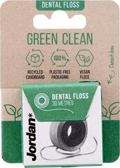 Межзубная нить Jordan Green Clean, 30 м цена и информация | Зубные щетки, пасты | hansapost.ee