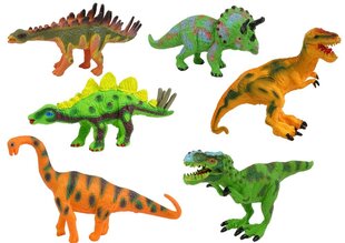 Dinosauruste figuuride komplekt, mudelid, 6 osa, tarvikud цена и информация | Игрушки для мальчиков | hansapost.ee