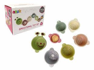 Развивающий набор Caterpillar, игрушки для ванной с различными отверстиями цена и информация | Игрушки (пляж, вода, песок) | hansapost.ee