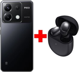 Poco X6 5G 8/256 Black + Xiaomi Redmi Buds 4 Black hind ja info | Telefonid | hansapost.ee