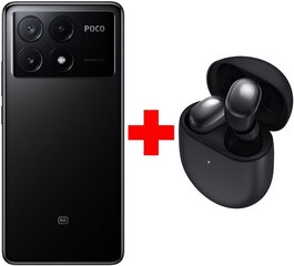 Poco X6 Pro 5G 8/256 Black + Xiaomi Redmi Buds 4 Black hind ja info | Telefonid | hansapost.ee