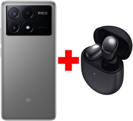 Poco X6 Pro 5G 8/256 Grey + Xiaomi Redmi Buds 4 Black hind ja info | Telefonid | hansapost.ee