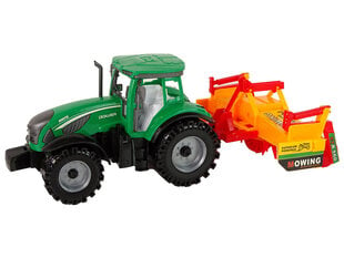 Зеленый трактор с оранжевым приводом культиватора для детей цена и информация | Игрушки для мальчиков | hansapost.ee