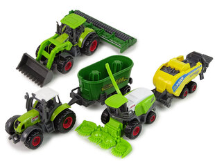 Набор из 6 металлических элементов сельскохозяйственной техники, трактора, комбайна цена и информация | Игрушки для мальчиков | hansapost.ee