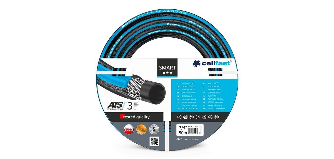 Cellfast Smart Ats voolik, 25 m, 19 mm (3/4") цена и информация | Niisutussüsteemid, kastmisvoolikud ja kastekannud | hansapost.ee