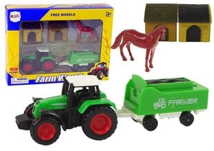 Набор «Ферма-трактор-прицеп-конюшня» 1:64 цена и информация | Игрушки для мальчиков | hansapost.ee