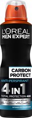 L'Oreal Paris Men Expert Carbon Protect spreideodorant meestele 150 ml hind ja info | Deodorandid | hansapost.ee