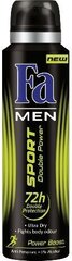 Pihustatav deodorant antiperspirant Fa Sport Double Power 150 ml hind ja info | Fa Parfüümid, lõhnad ja kosmeetika | hansapost.ee