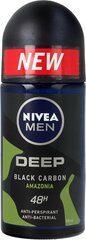 Rulldeodorant meestele Nivea Deep Black Carbon Amazonia, 50ml цена и информация | Дезодоранты | hansapost.ee
