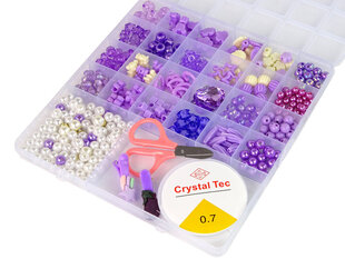 Набор бусин для изготовления украшений Фиолетовые запонки цена и информация | Игрушки для девочек | hansapost.ee