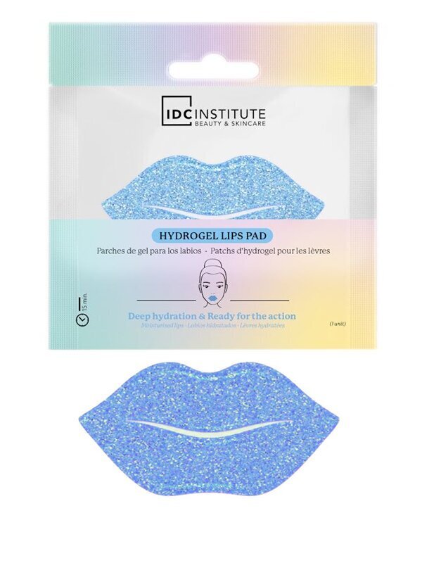 Huulte mask IDC Institute Glitter Lip Pads Blue, 1 tk. цена и информация | Näomaskid ja silmamaskid | hansapost.ee