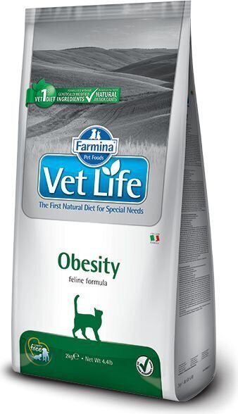Farmina Vet Life Obesity kuivtoit kassidele koos kanaga, 2 kg цена и информация | Kassi kuivtoit ja kassikrõbinad | hansapost.ee