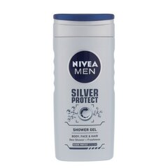 Nivea Silver Protect Shower Gel - Shower Gel for Men 250ml цена и информация | Масла, гели для душа | hansapost.ee