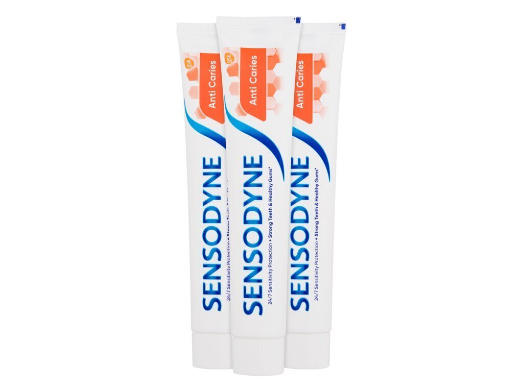 Hambapasta Sensodyne Fluoride Mild Mint, 3x75 ml hind ja info | Hambaharjad, hampapastad ja suuloputusvedelikud | hansapost.ee