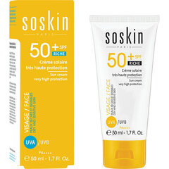 Крем для лица от солнца Soskin Sun Guard Face Suncream Rich SPF50+, 50 мл цена и информация | Кремы от загара | hansapost.ee