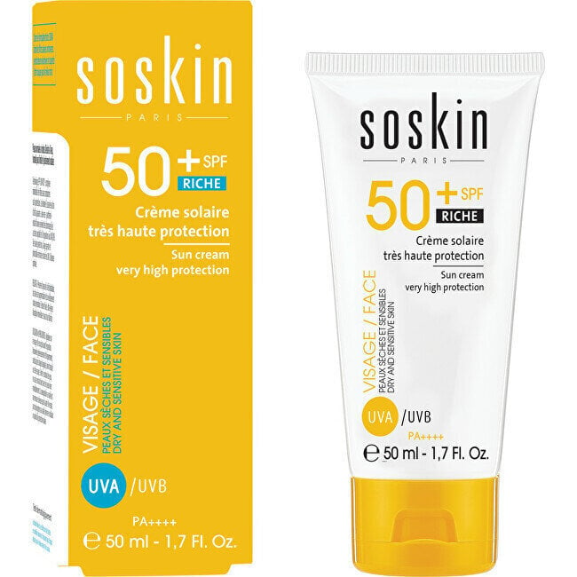 Näokreem päikese eest Soskin Sun Guard Face Suncream Rich SPF50+, 50 ml цена и информация | Päikesekaitse ja päevitusjärgsed kreemid | hansapost.ee