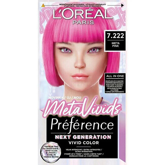 Juuksevärvid L'Oréal Paris Preférence Meta Vivids Meta Pink, 75 ml цена и информация | Juuksevärvid | hansapost.ee