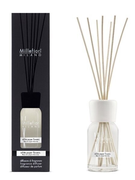 Kodulõhn pulkadega Millefiori Milano White Paper Flowers, 100 ml hind ja info | Lõhnapulgad ja kodulõhnastajad | hansapost.ee