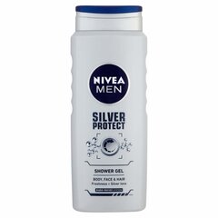 Dušigeel-šampoon Nivea Men Silver Protect meestele 500 ml цена и информация | Масла, гели для душа | hansapost.ee