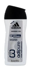 Meeste dušigeel Adidas Adipure 250 ml hind ja info | Dušigeelid, õlid | hansapost.ee