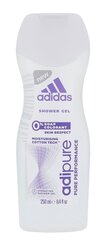 Niisutav dušigeel Adidas Adipure 250 ml hind ja info | Dušigeelid, õlid | hansapost.ee