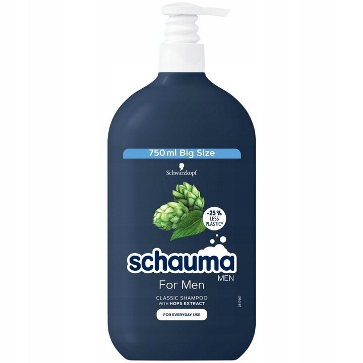 Šampoon Schauma Classic Shampoo meestele, 750 ml цена и информация | Šampoonid | hansapost.ee