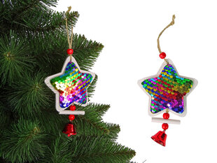 Рождественская звезда с блестками, украшение на елку в стиле Тинкербелл цена и информация | елочные украшения | hansapost.ee