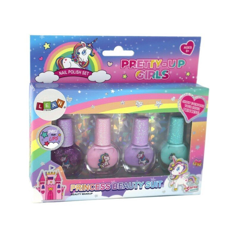 Beauty Set Colorful Nail Polishes 4 Pieces Unicorns hind ja info | Laste ja ema kosmeetika | hansapost.ee