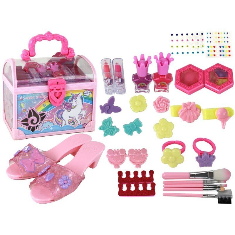 Laste kosmeetikakomplekt LeanToys DIY Makeup Cosmetics Set Accessories Case, 1 tk hind ja info | Laste ja ema kosmeetika | hansapost.ee