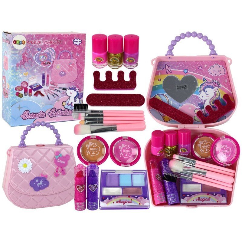 Laste kosmeetikakomplekt Nail Painting Set Makeup XXL Handbag цена и информация | Laste ja ema kosmeetika | hansapost.ee