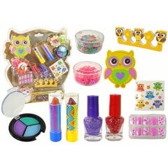 Laste ilukomplekt LeanToys Owl Nail Art Makeup Set, 1 tk hind ja info | Laste ja ema kosmeetika | hansapost.ee