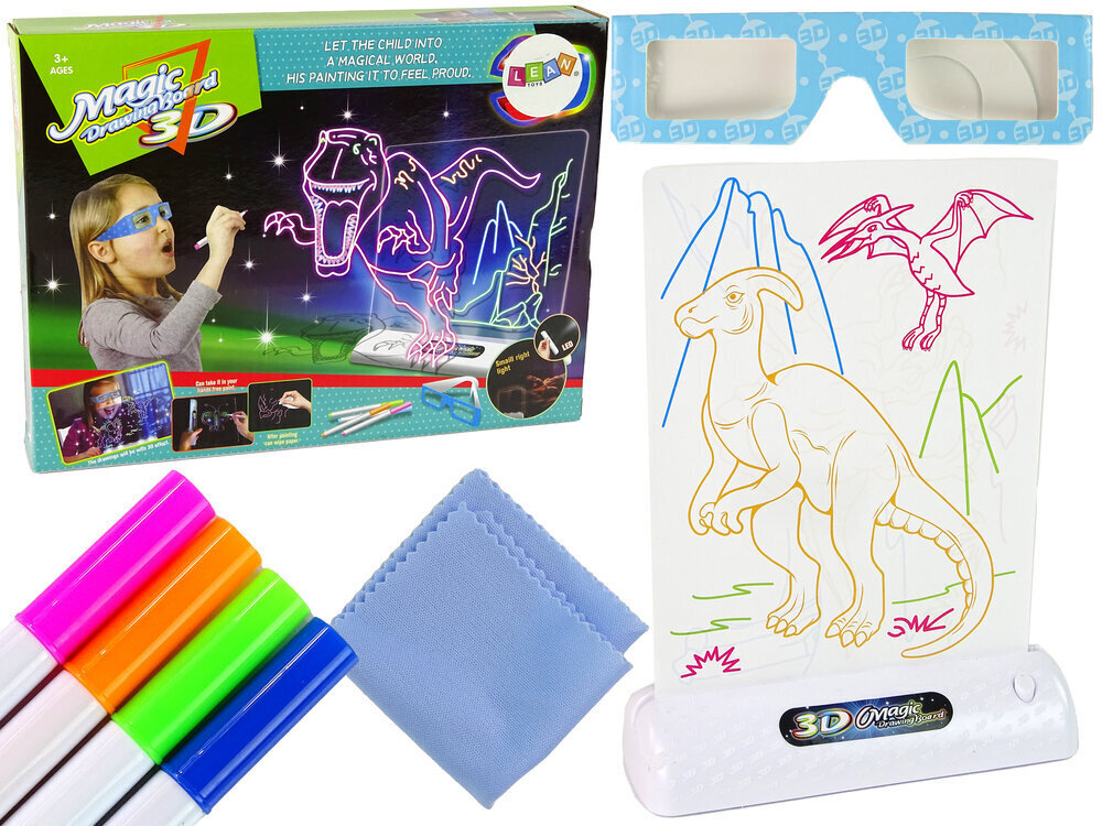 Tahvel, 3D-dinosauruste visandivihik hind ja info | Arendavad laste mänguasjad | hansapost.ee