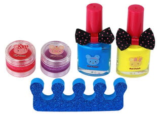 Laste ilukomplekt LeanToys Pink Case DIY Makeup Nails Accessories, 1 tk hind ja info | Laste ja ema kosmeetika | hansapost.ee