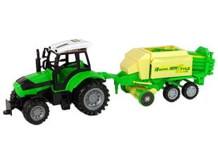 Зеленый трактор с фрикционным приводом пресс-подборщика цена и информация | Игрушки для мальчиков | hansapost.ee