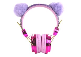 Wired headphones in shades of pink, adjustable ears, microphone hind ja info | Kõrvaklapid | hansapost.ee