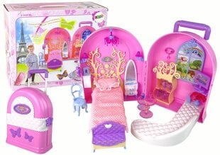 Расширяемая мебель для большого кукольного домика-чемодана цена и информация | Игрушки для девочек | hansapost.ee