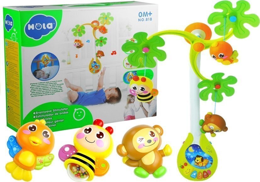 Voodikarussell Tropical Forest Interaktiivne ahv цена и информация | Beebide mänguasjad | hansapost.ee