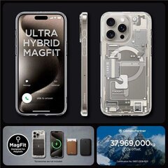 Spigen Ultra Hybrid Mag case with MagSafe for iPhone 15 Pro Max - natural titanium (Zero One pattern) цена и информация | Чехлы для телефонов | hansapost.ee