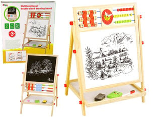 Puidust 2in1 tahvel, Abacus, Kriit, Marker price and information | Educational children's toys | hansapost.ee