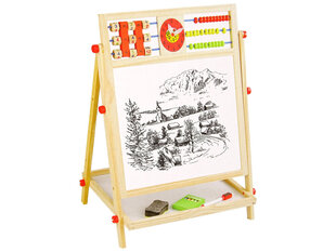 Деревянная доска 2в1, счеты, мел, маркер. цена и информация | Развивающие игрушки для детей | hansapost.ee