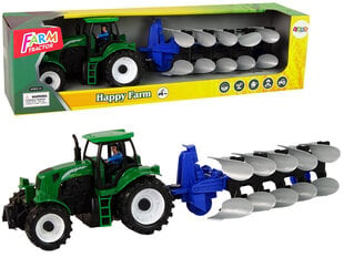Зеленый трактор с плугом цена и информация | Игрушки для мальчиков | hansapost.ee