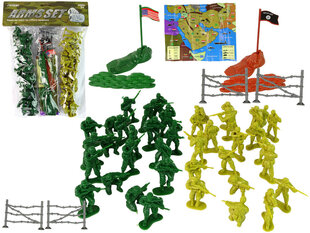 Набор военных солдатиков, 51 предмет, зеленый цена и информация | Игрушки для мальчиков | hansapost.ee