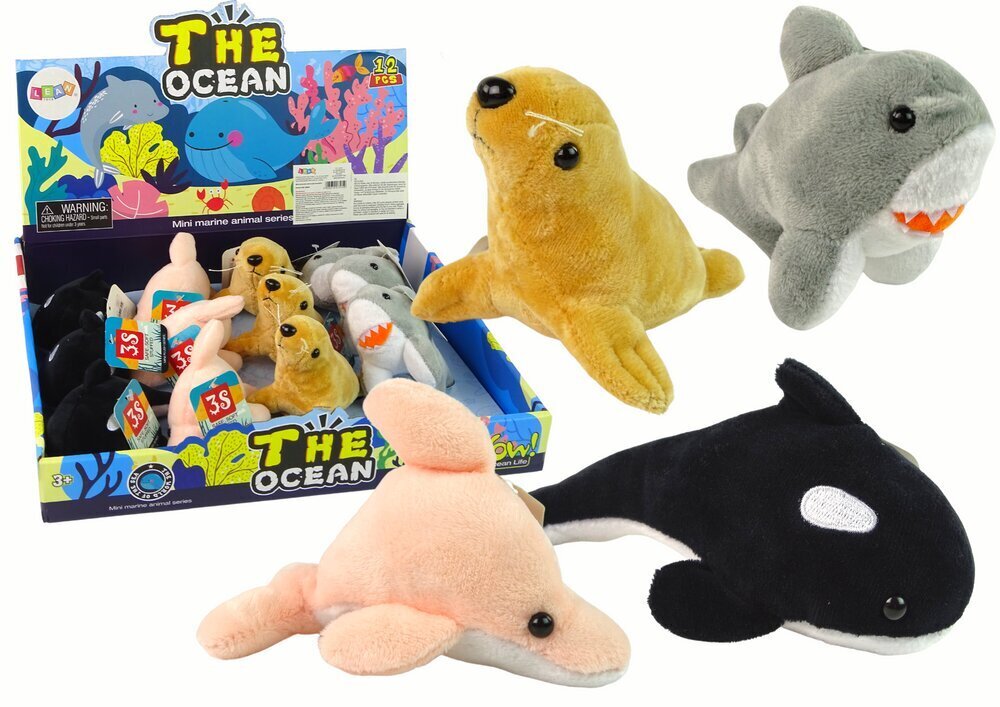 Pehmed mereloomade komplekt Lean Toys, 4 tk. цена и информация |  Pehmed mänguasjad ja kaisukad | hansapost.ee
