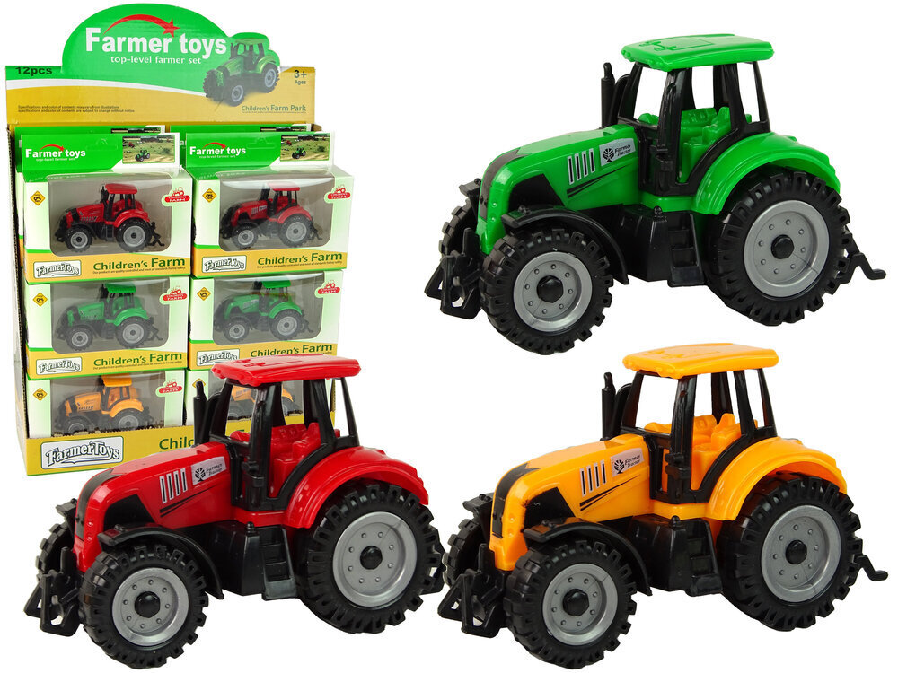 Põllumajandussõidukite traktorifarm, suured rattad, 3 värvi цена и информация | Mänguasjad poistele | hansapost.ee