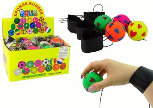 Мяч из искусственной кожи на резинке 6 см, 4 цвета, сердечки цена и информация | Игрушки для мальчиков | hansapost.ee