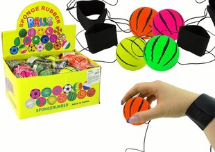 Мяч ПУ на резинке 6 см, 4 узора цена и информация | Игрушки для мальчиков | hansapost.ee