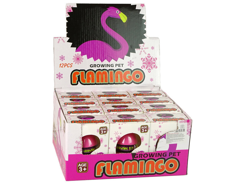 Kasvav flamingomuna 6cm roosa цена и информация | Arendavad laste mänguasjad | hansapost.ee